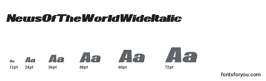 NewsOfTheWorldWideItalic Font Sizes