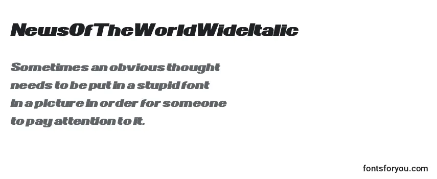 NewsOfTheWorldWideItalic-fontti