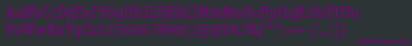 fuente ItcOfficinaSerifLtBook – Fuentes Moradas Sobre Fondo Negro