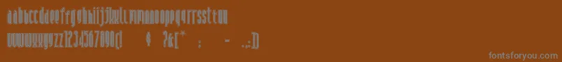 Weitere Informationen zur Andirono-Schriftart Andirono-Schriftart – Graue Schriften auf braunem Hintergrund