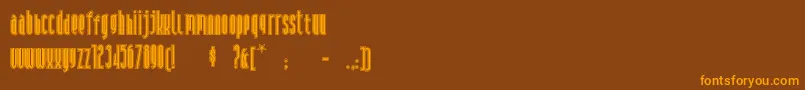 Andirono Font – Orange Fonts on Brown Background