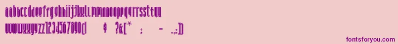 Andirono-Schriftart – Violette Schriften auf rosa Hintergrund