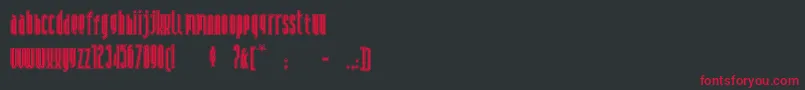 Andirono Font – Red Fonts on Black Background