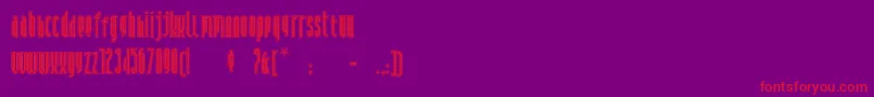 Andirono Font – Red Fonts on Purple Background