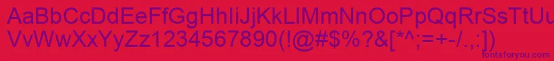 Spds Font – Purple Fonts on Red Background