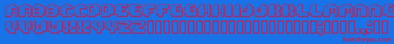 Tivoli Font – Red Fonts on Blue Background
