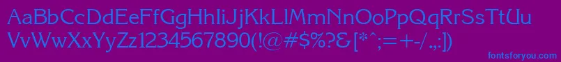 Karinac Font – Blue Fonts on Purple Background