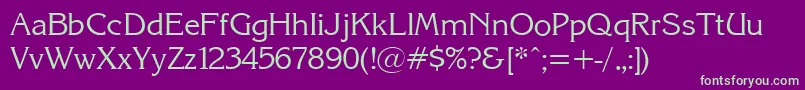 Karinac Font – Green Fonts on Purple Background