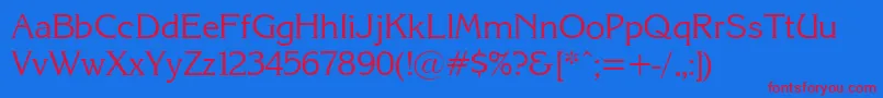 Karinac Font – Red Fonts on Blue Background