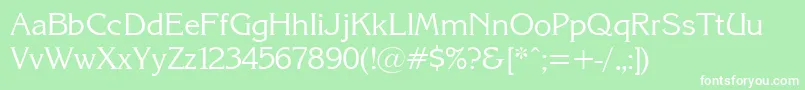 Karinac Font – White Fonts on Green Background