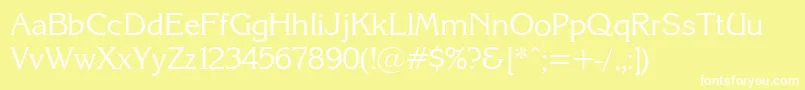 Karinac Font – White Fonts on Yellow Background