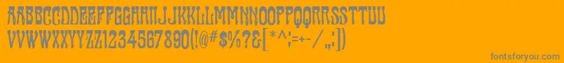 FanfareMfFancy Font – Gray Fonts on Orange Background