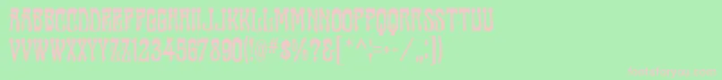 FanfareMfFancy Font – Pink Fonts on Green Background