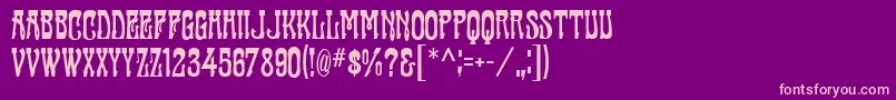 FanfareMfFancy Font – Pink Fonts on Purple Background