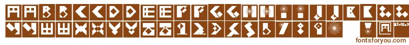 Шрифт Kleinbricksnegative – коричневые шрифты на белом фоне