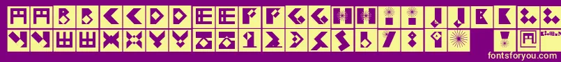 More about Kleinbricksnegative Font Kleinbricksnegative Font – Yellow Fonts on Purple Background