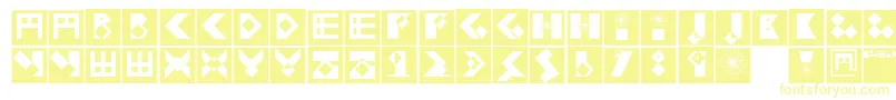 Шрифт Kleinbricksnegative – жёлтые шрифты