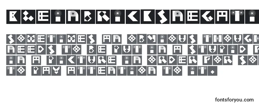 Kleinbricksnegative Font