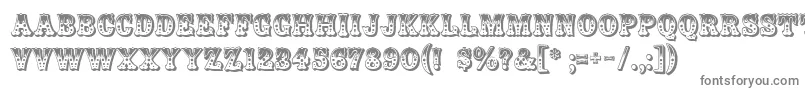 フォントRosalia – 白い背景に灰色の文字