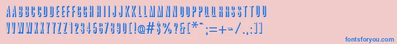 GreatshadowRegular Font – Blue Fonts on Pink Background