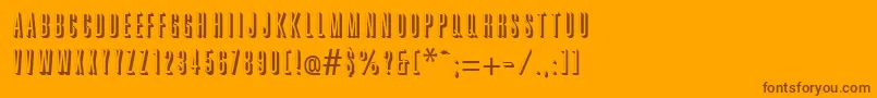 GreatshadowRegular Font – Brown Fonts on Orange Background