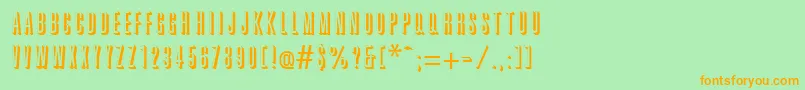 GreatshadowRegular Font – Orange Fonts on Green Background