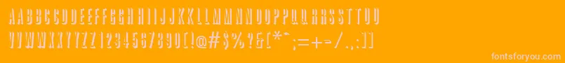 GreatshadowRegular Font – Pink Fonts on Orange Background