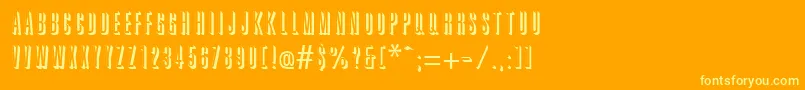 GreatshadowRegular Font – Yellow Fonts on Orange Background