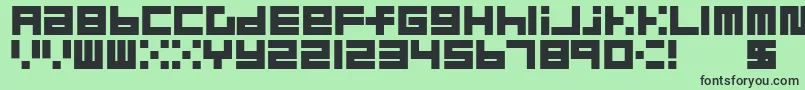 Шрифт BlockMerged – чёрные шрифты на зелёном фоне