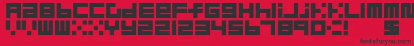 BlockMerged Font – Black Fonts on Red Background