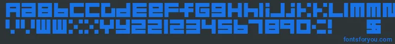 Шрифт BlockMerged – синие шрифты на чёрном фоне