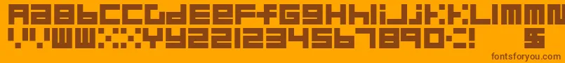 Шрифт BlockMerged – коричневые шрифты на оранжевом фоне
