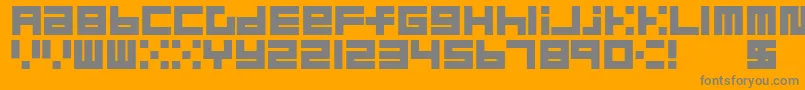 BlockMerged Font – Gray Fonts on Orange Background