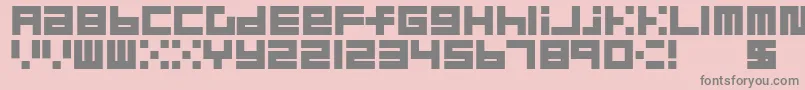 フォントBlockMerged – ピンクの背景に灰色の文字