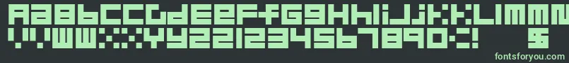 Шрифт BlockMerged – зелёные шрифты на чёрном фоне