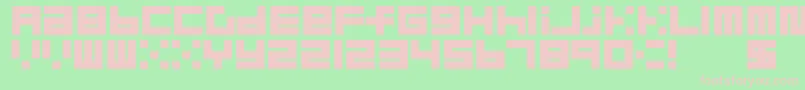 BlockMerged Font – Pink Fonts on Green Background