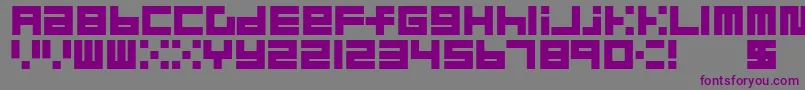 BlockMerged Font – Purple Fonts on Gray Background