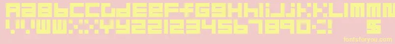fuente BlockMerged – Fuentes Amarillas Sobre Fondo Rosa
