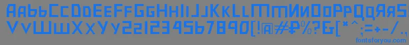 Czcionka Bolshevikpl – niebieskie czcionki na szarym tle