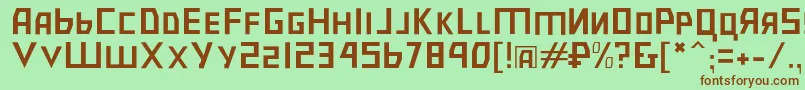 Bolshevikpl Font – Brown Fonts on Green Background