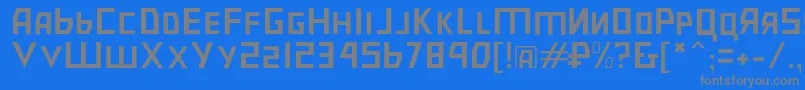 Weitere Informationen zur Bolshevikpl-Schriftart Bolshevikpl-Schriftart – Graue Schriften auf blauem Hintergrund