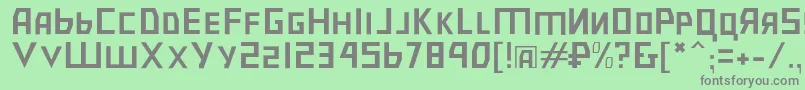 Bolshevikpl Font – Gray Fonts on Green Background
