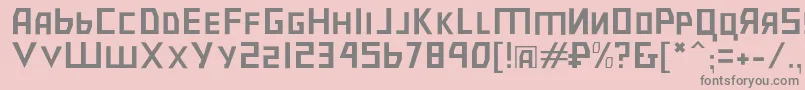 Bolshevikpl-Schriftart – Graue Schriften auf rosa Hintergrund