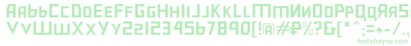 Bolshevikpl-Schriftart – Grüne Schriften auf weißem Hintergrund