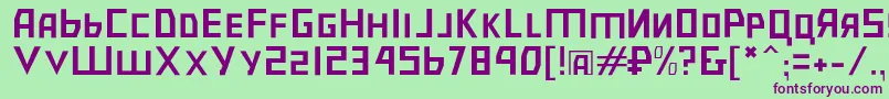 Bolshevikpl Font – Purple Fonts on Green Background