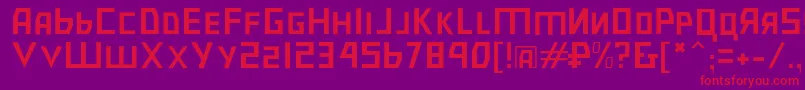 Bolshevikpl Font – Red Fonts on Purple Background