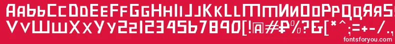 Bolshevikpl Font – White Fonts on Red Background