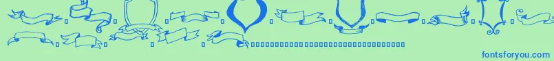Lisätietoja FramesnRiboons-fontista FramesnRiboons-fontti – siniset fontit vihreällä taustalla