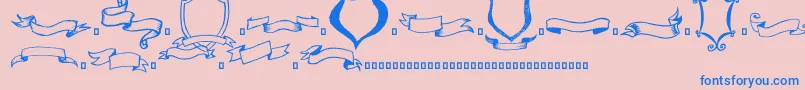 More about FramesnRiboons Font FramesnRiboons Font – Blue Fonts on Pink Background