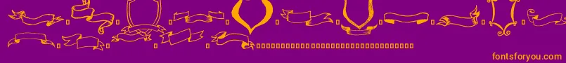 Lisätietoja FramesnRiboons-fontista FramesnRiboons-fontti – oranssit fontit violetilla taustalla
